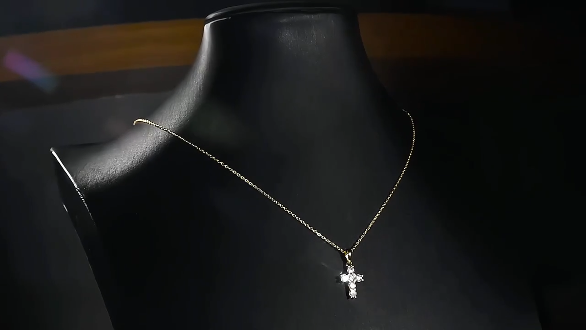 Diamond Necklaces For Women Luxury 15mm Gold Plated Solid 925