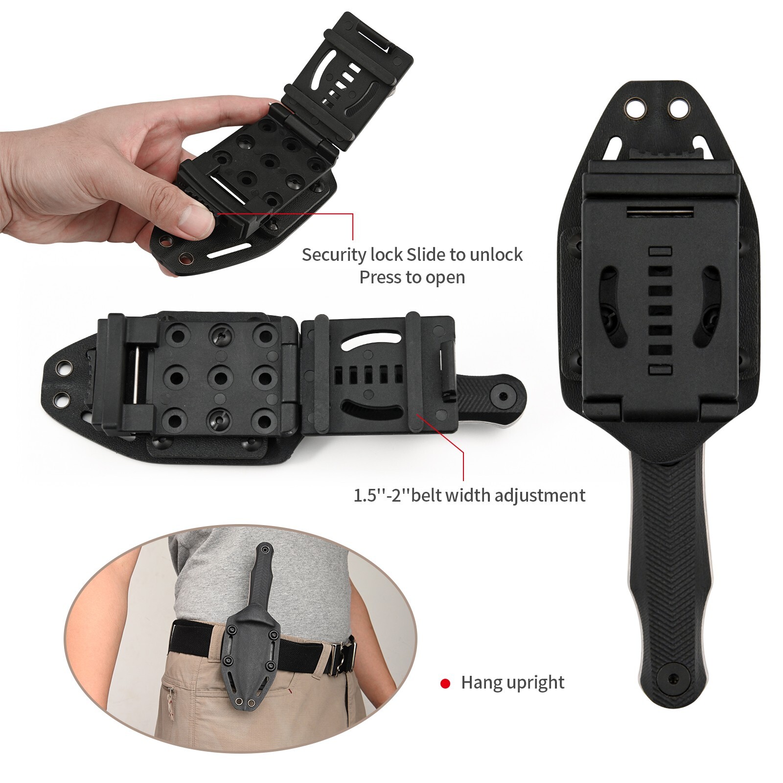 Dispatch8CR13MOV Double Edge Combat Knife 8"Full Tang w/ Kydex Sheath&G10 Handle