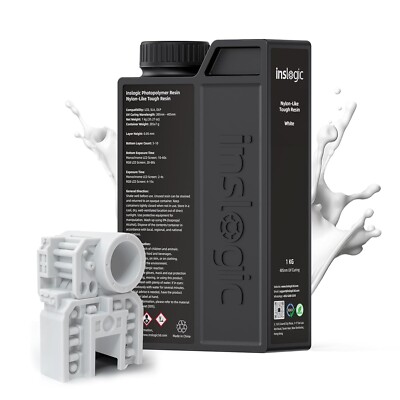 Inslogic 3D Drucker Resin, 1KG starkes robustes Nylon wie für 3D Drucker (weiß)