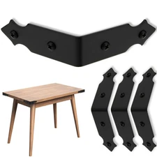 Black Metal Corner Protectors for Wood Frame 3.5" Spanish Style Decorative Co...