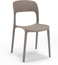 SEDIA IN POLIPROPILENE ERGONOMICA DESIGN ESTERNO ED INTERNO IMPILABILE MODERNA