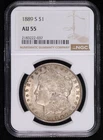 1889 S Morgan Silver Dollar NGC AU-55