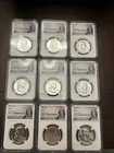 1955-1963 PF Franklin Half Dollars 9-Coin Set NGC PF 67  NOTE 1959 PF66
