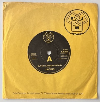Urchin - Black Leather Fantasy  UK Promo 7''  DJS 10776 VG+ / EX  -  Iron Maiden