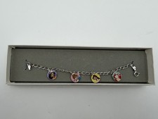 Sterling Silver Disney Princesses Charm Bracelet Jasmine Belle Cinderella Ariel
