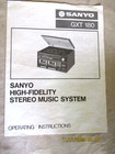 Sanyo high fidelity stereo music system operating instructions gtx 180 — photo 1