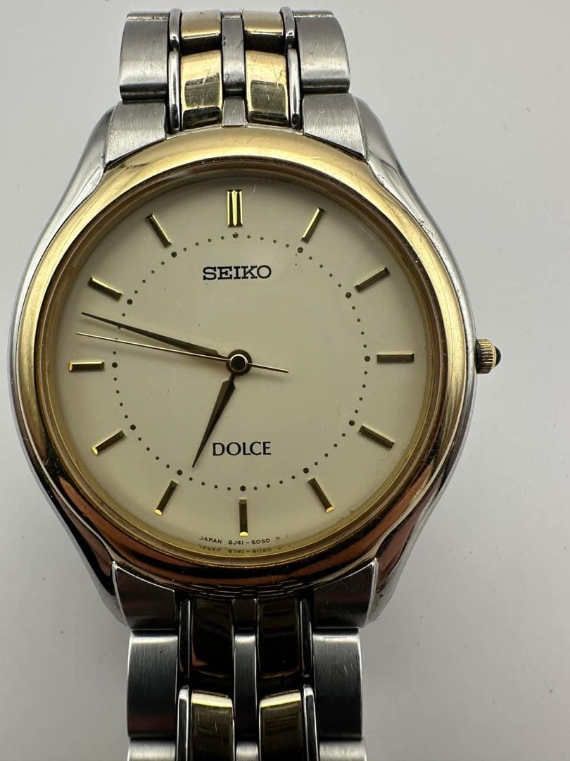 Customs Quartz Men's Dolce No Fees Watch Steel Stainless Seiko Two-Tone US - vintagewatches.pk
