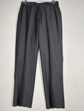 Cremieux Pants Mens 34R Gray Wool Blend Modern Fit Travel Smart Dress Pants