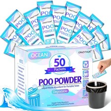 Portable Toilet Gel, Poo Powder for Portable Toilet, Pee Powder for Outdoor C...