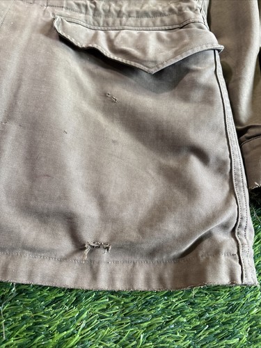Giacca da campo 34L taglia grande vintage originale WW2 GI US Army M1943 - invecchiata - Foto 10 di 21