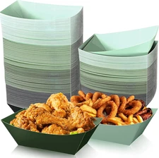 200 Pcs Paper Food Boats Disposable Paper Food Tray Grease Resistant Disposable 
