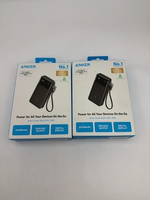 2x Anker A1384 Series 3 20,000mAh 30Watt Multi-Device Fast Charging Power Bank