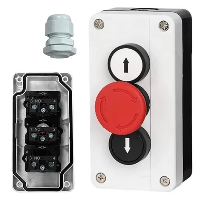 Push Button Station Up/Down Arrows + Stop Button, Hoist, Roller Shutter Door UK