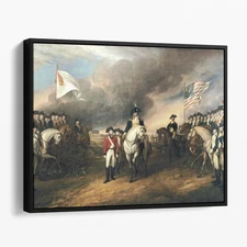 Surrender of Lord Cornwallis USA American History Canvas Print Wall Art