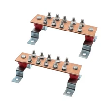 Wall Mounted Copper Grounding Bar Kit, Copper Bus Bar 0.16"x 2.36"x 7.8"