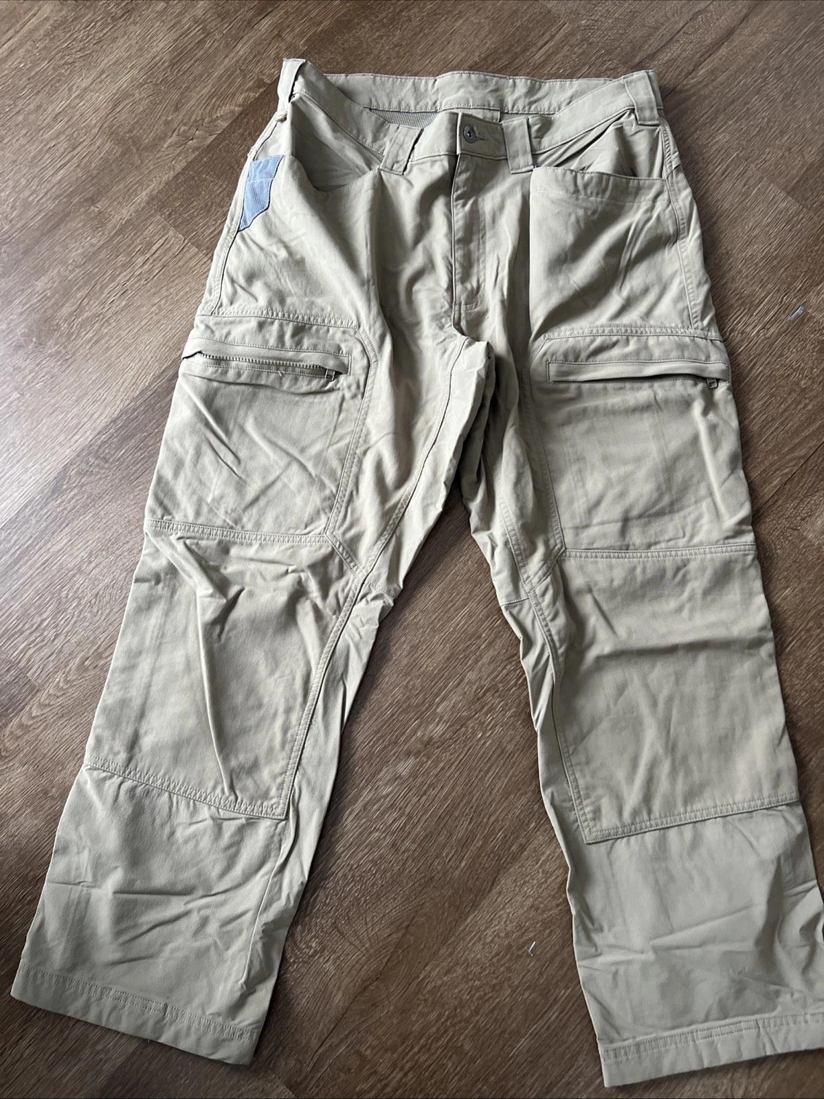 Alaskan Hardgear Cargo Pants Mens 36 x 30 Tan Vented Double Knee Pockets Utility