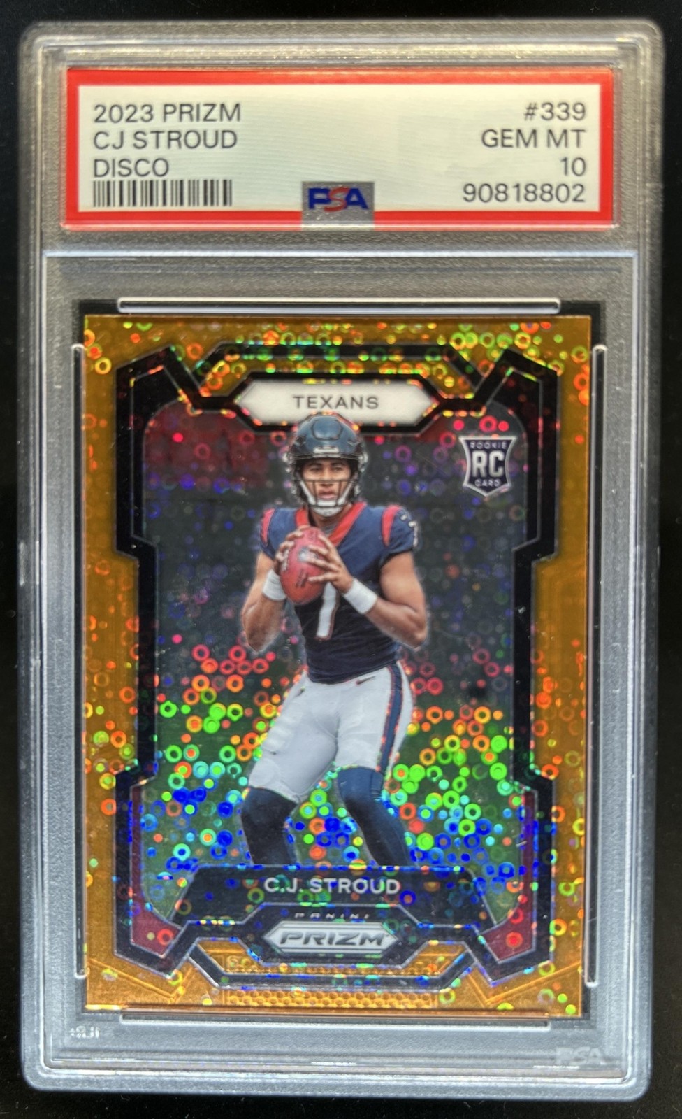 2023 Panini Prizm C.J. Stroud Orange Disco Rookie RC #339 Texans PSA 10 GEM MINT