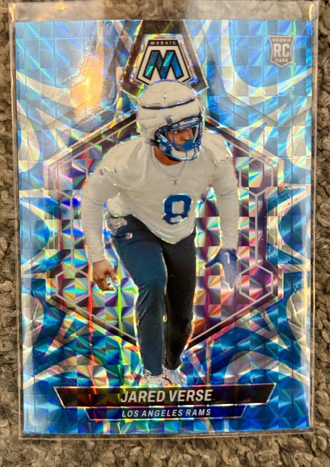 2024 Panini Mosaic - Rookies Jared Verse #319 Reactive Blue Mosaic Prizm (RC)
