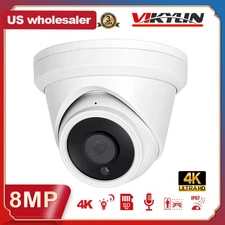 Vikylin 4K 8MP Security IP Camera Turret Home IR 30m MIC POE Outdoor Indoor CCTV