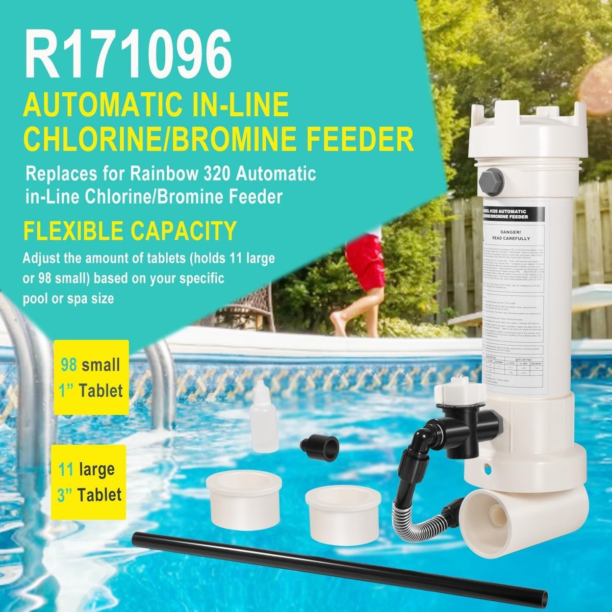 R171096 Inline Automatic Feeder Chlorine/Bromine for Rainbow