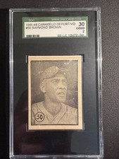 1945 Caramelo Deportivo Cuban League #30 Ryamond Brown SGC 2