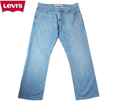 Original Levi's 514 Blau Herren Straight Fit Jeans Größe W34 L31 100% Baumwolle Demin