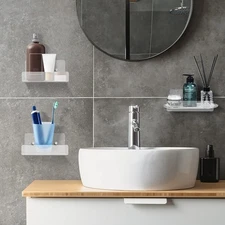 Mini Acrylic Floating Shelves 3 Pack Wall Mounted Storage for Art and Toys