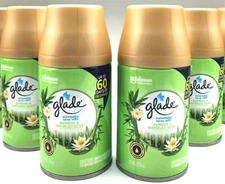 4 Glade BAMBOO & WATERLILY BLISS Automatic Spray Refills LImited Edition Lot NEW