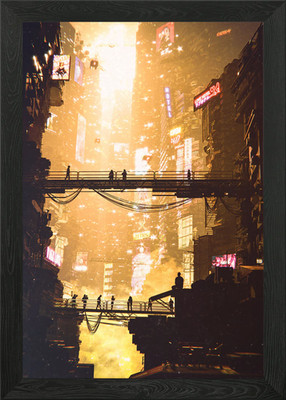 Glimpse of Happiness Framed Wall Art Poster Canvas Print Picture