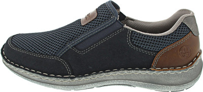 Rieker Herren Slipper blau kombi