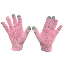 Eurow Aloe-infused Moisturizing Gloves Touchscreen One Size Pink