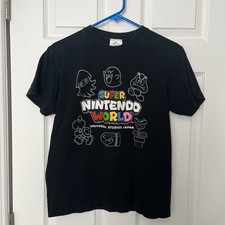 Super Nintendo World Universal Studios Japan USJ T-Shirt Child - Black Preowned