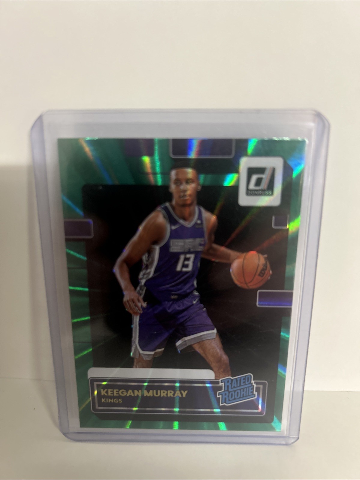 2022-23 Donruss #204 Keegan Murray Rookie Holo Laser Green Sacramento Kings