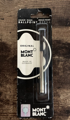 MONT BLANC Original Ballpoint Pen Refill New in Package Black Broad Point