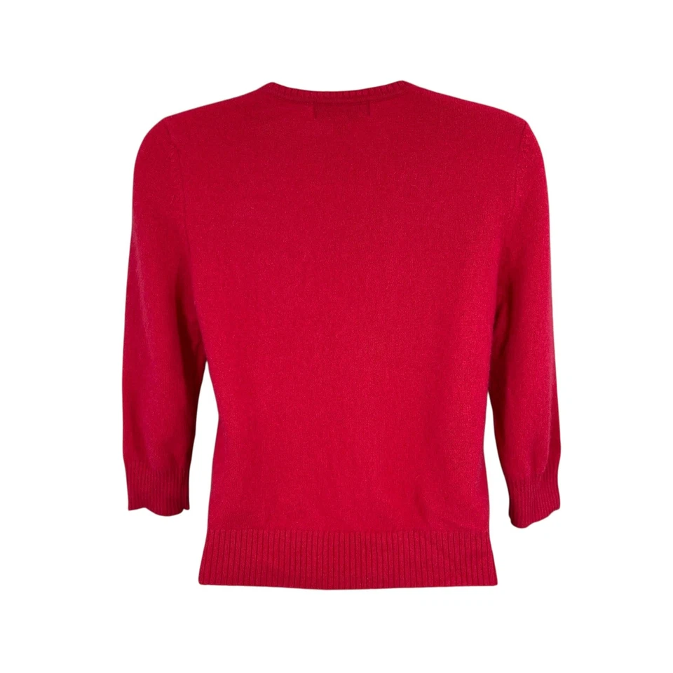 SO кашемир свитер девочек кардиган Academia опрятный уютный кнопка спереди размер L красный - Изображение 2 из 4