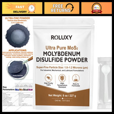99 Pure Molybdenum Disulfide Powder 8 oz - Ultra Fine MoS2 Lubricant Additive