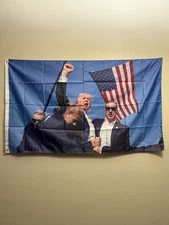TRUMP FIGHT FOR AMERICA -ASSASSINATION ATTEMPT TRUMP 2024 3x5 FT Flag You Missed