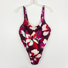 ATHLETA Hermosa One Piece Swimsuit Size Large in Hero Bloom Chocolate