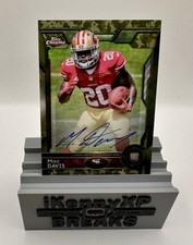 2015 Topps Chrome Mike Davis #139 Camo Refractor Rookie Card RC Auto 49ers /99. rookie card picture
