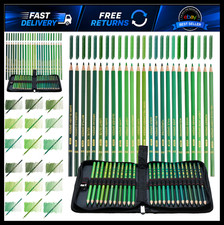 Green Colored Pencils,Oil Based Wooden Colored Pencil Set for Adults Coloring