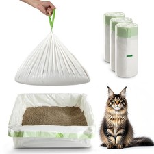 Cat Litter Box Liners Disposal Bags with Tie Handles,Large,37" x 17" Jumbo Dr...
