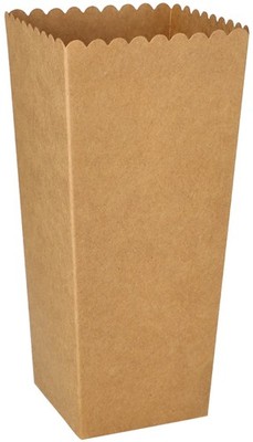 50 PAPSTAR Popcorn-Box Pappe 'pure' eckig, 2.400 ml