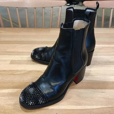 Christian Louboutin Bottes à Gore Side Spike Stud OTABOO Femme, Taille 37 - Photo 1/4