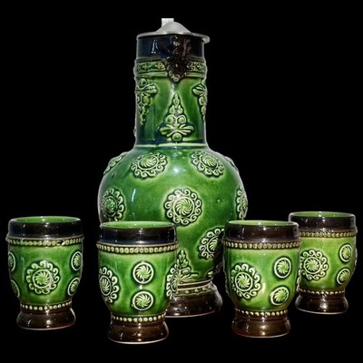 Werner Corzelius Vintage Deutsche Rot Wein Stein Und Becher
