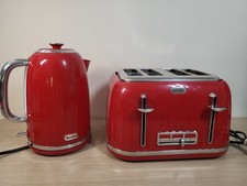 Breville Red 4 Slice Toaster & Kettle Matching Set VTT783 VKT006 Working