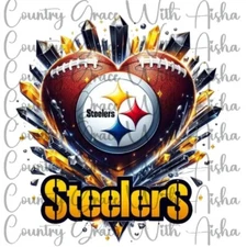 Sublimation Transfer Steelers Football Ready To Press Heat Transfer