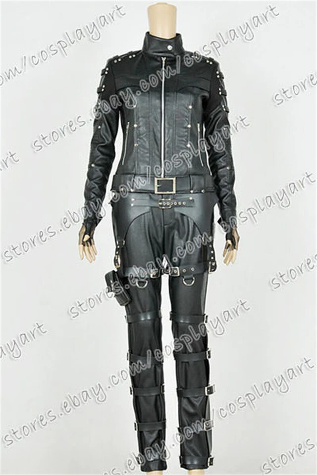 Flecha Verde Cosplay Negro Cancry Laurel Lanza Disfraz Cuero Negro Conjunto Foto 2 de 4