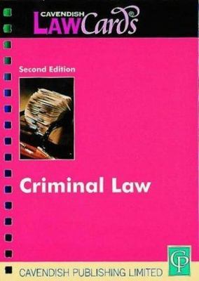 Cavendish: Criminal Lawcards, Cavendish, Good Book