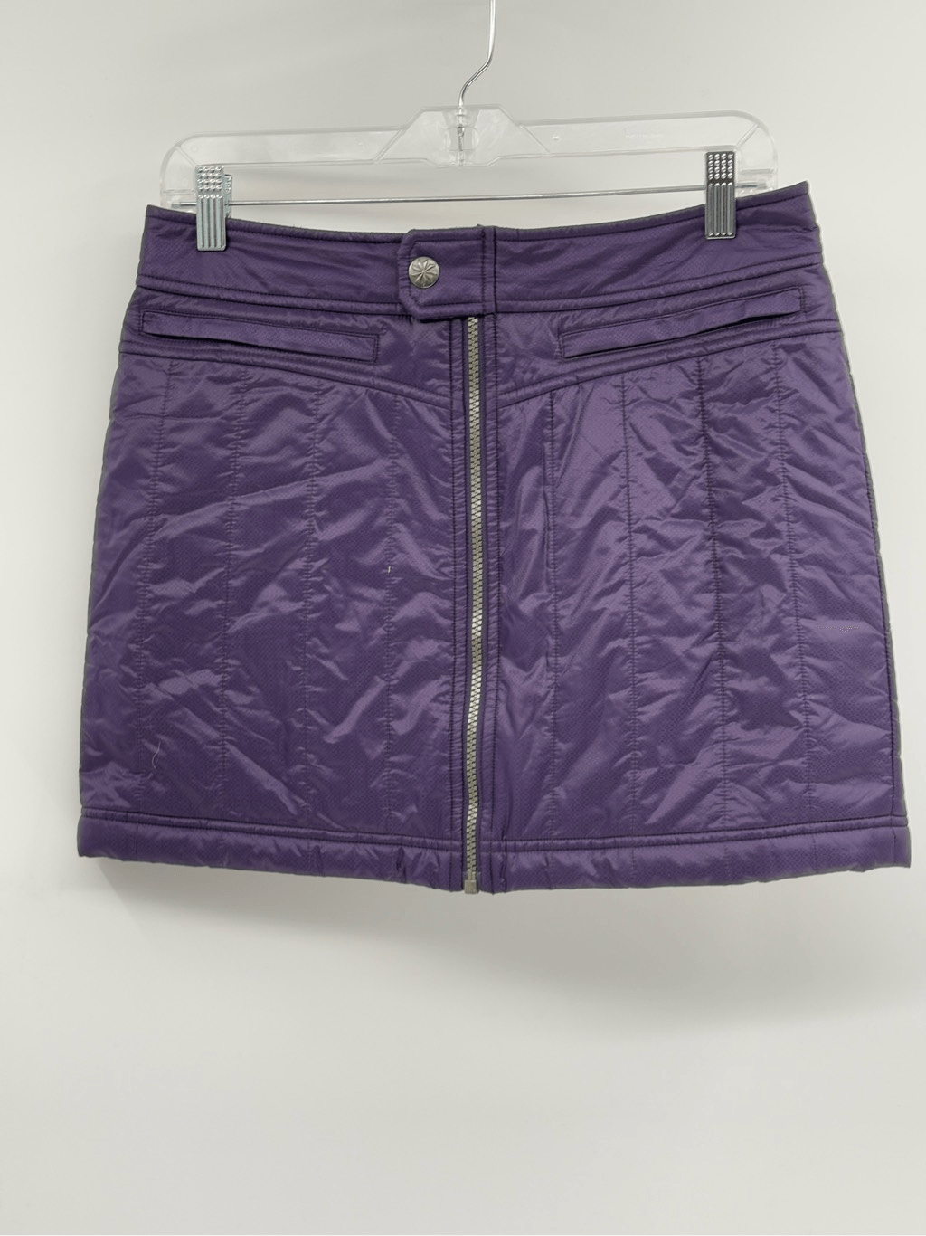 Athleta Mini Skirt Toasty Buns Purple Quilted Women Size 6 Purple-image