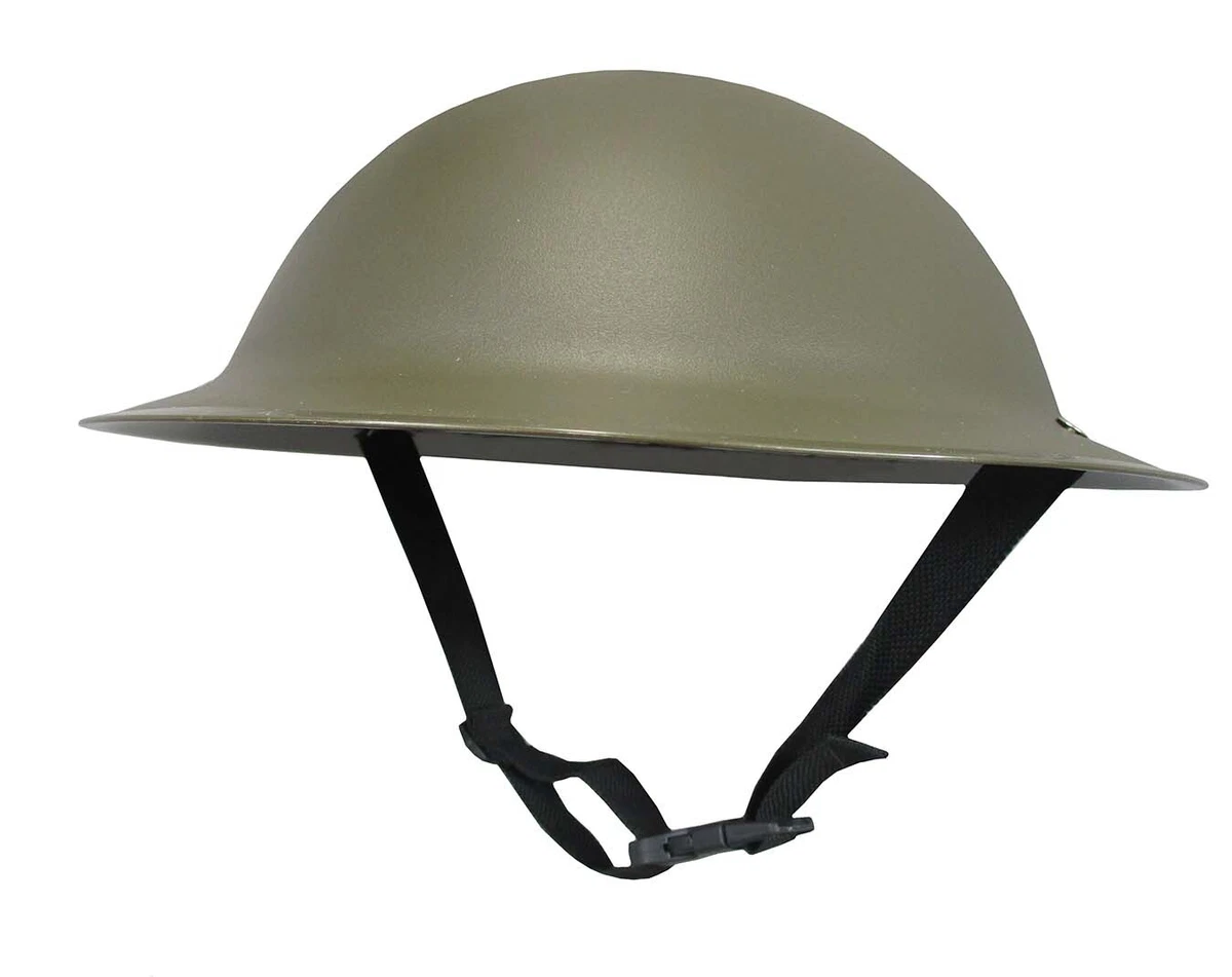 Adult WW2 British Army Brodie Tommy Doughboy Style Costume Plastic